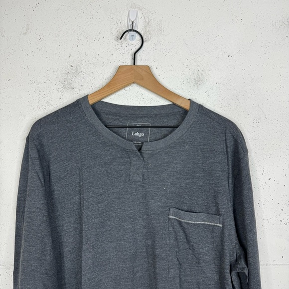 Lahgo Henley Long Sleeve Gray Shirt Size XXL - Picture 2 of 9